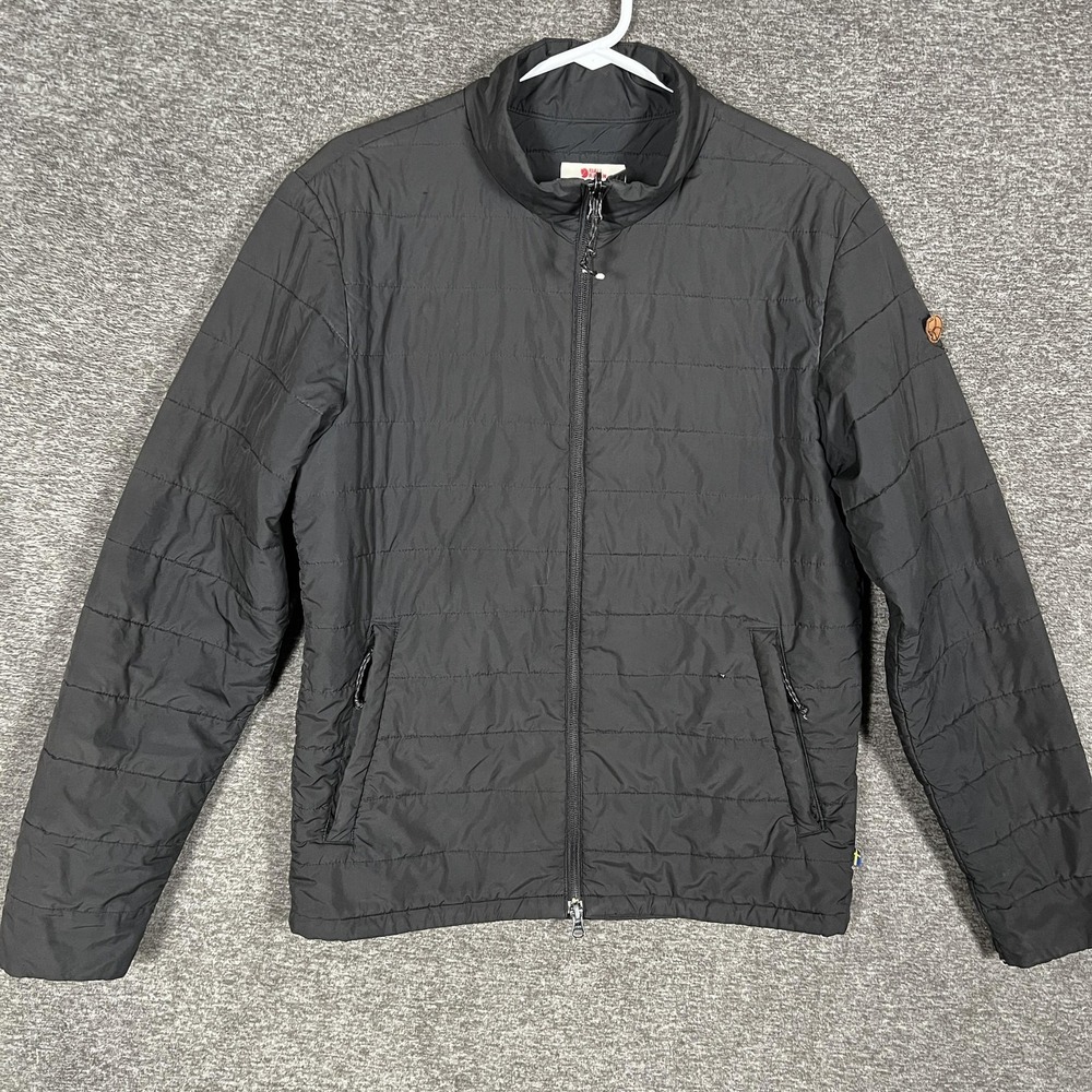 Fjallraven Kiruna Liner Jacket Mens Small‎ Black Quilted Insulated Full Zip
